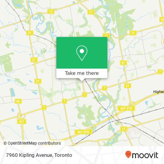 7960 Kipling Avenue map