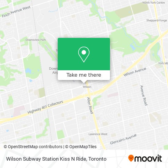 Wilson Subway Station Kiss N Ride map