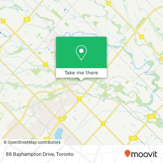 88 Bayhampton Drive map