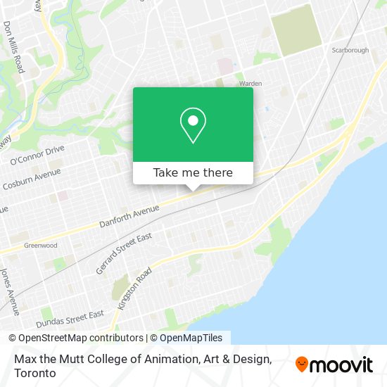 Max the Mutt College of Animation, Art & Design map