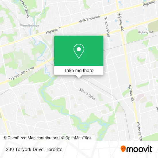 239 Toryork Drive map