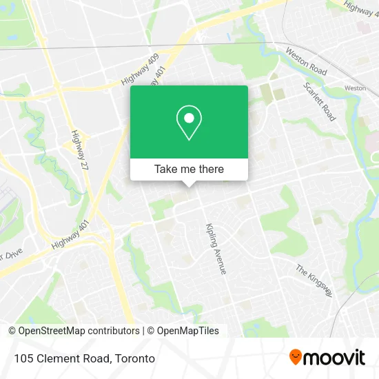 105 Clement Road map