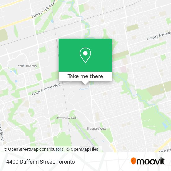 4400 Dufferin Street map