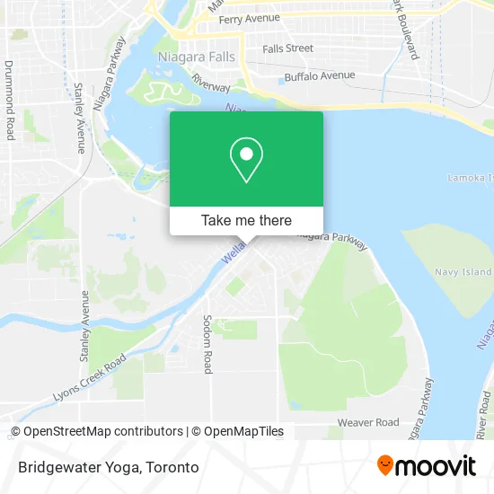 Bridgewater Yoga map
