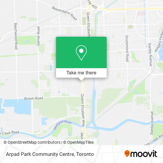 Arpad Park Community Centre map