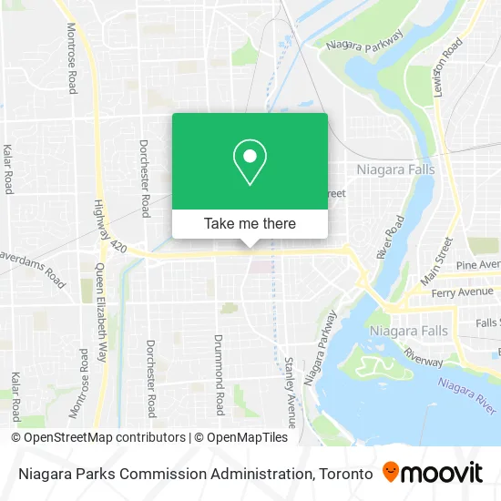 Niagara Parks Commission Administration map