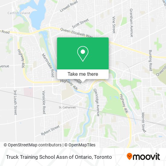 Truck Training School Assn of Ontario map