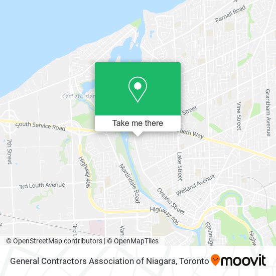 General Contractors Association of Niagara map