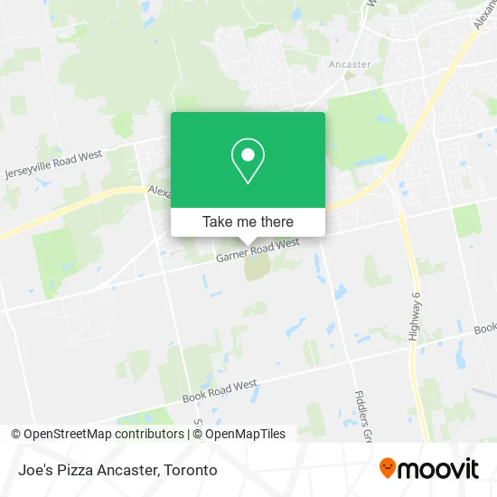 Joe's Pizza Ancaster map