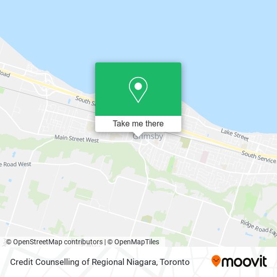 Credit Counselling of Regional Niagara map