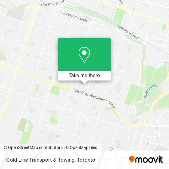 Gold Line Transport & Towing map