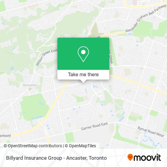 Billyard Insurance Group - Ancaster map
