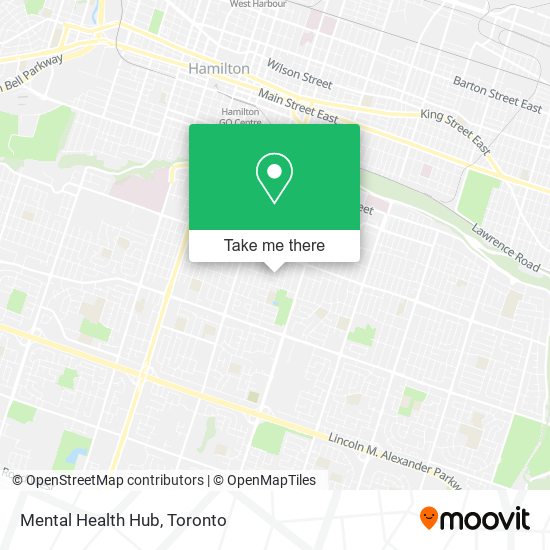 Mental Health Hub map