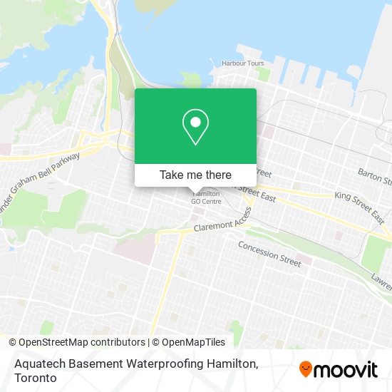 Aquatech Basement Waterproofing Hamilton map