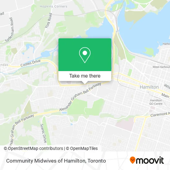 Community Midwives of Hamilton map