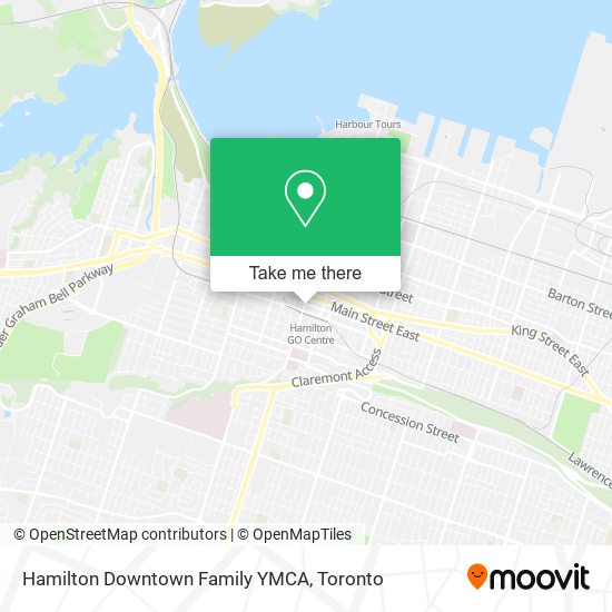 Hamilton Downtown Family YMCA map