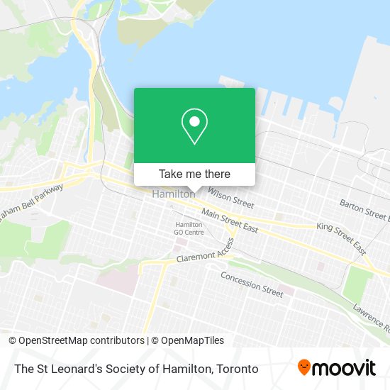 The St Leonard's Society of Hamilton map