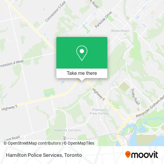 Hamilton Police Services map