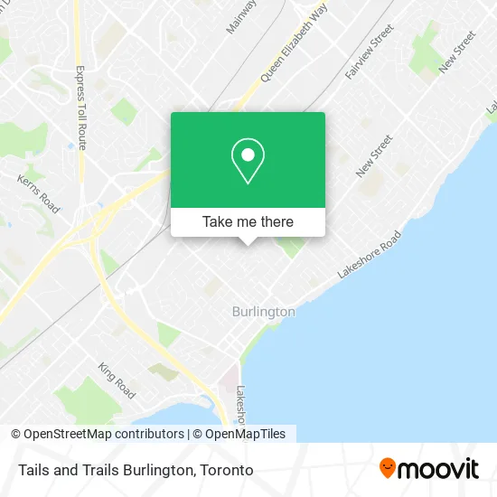 Tails and Trails Burlington map