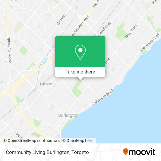 Community Living Burlington map