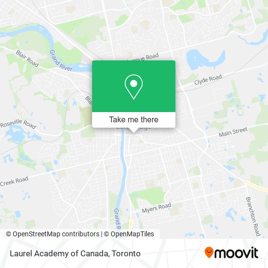 Laurel Academy of Canada map