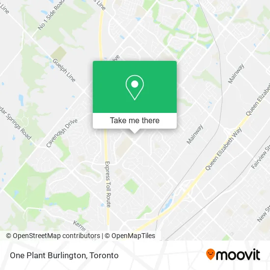 One Plant Burlington map
