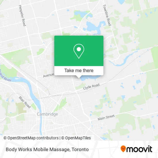 Body Works Mobile Massage map