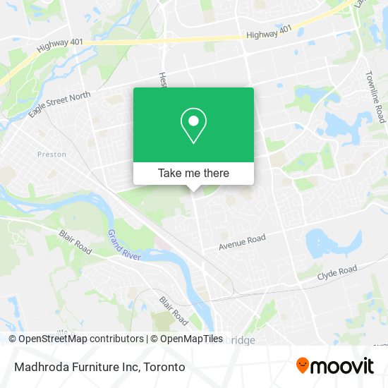 Madhroda Furniture Inc map