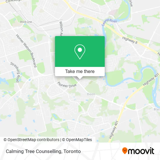 Calming Tree Counselling map