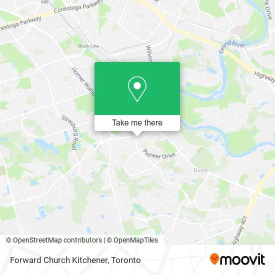 Forward Church Kitchener map