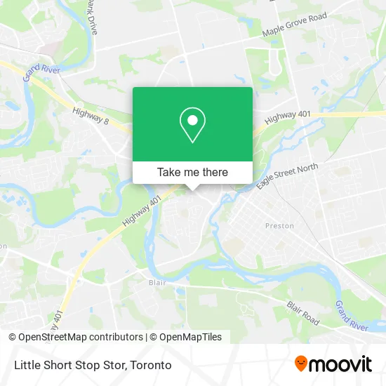 Little Short Stop Stor map