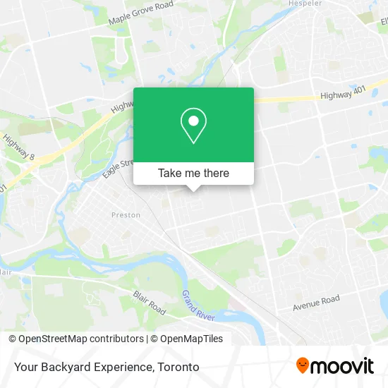 Your Backyard Experience map