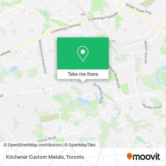 Kitchener Custom Metals map