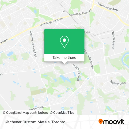 Kitchener Custom Metals map