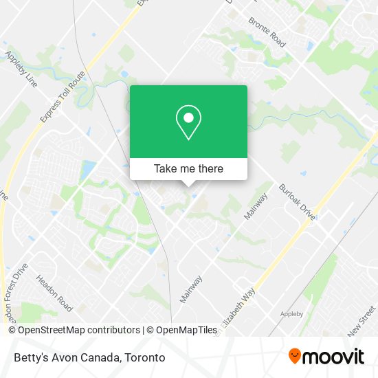 Betty's Avon Canada map