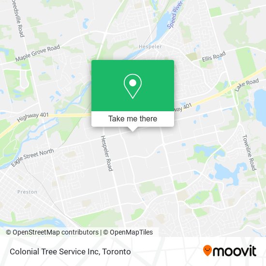 Colonial Tree Service Inc map