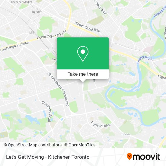 Let's Get Moving - Kitchener map