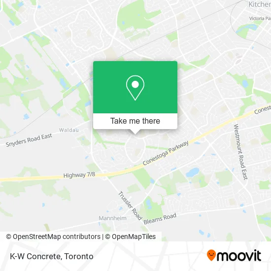 K-W Concrete map