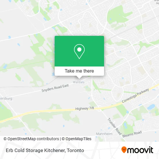 Erb Cold Storage Kitchener map