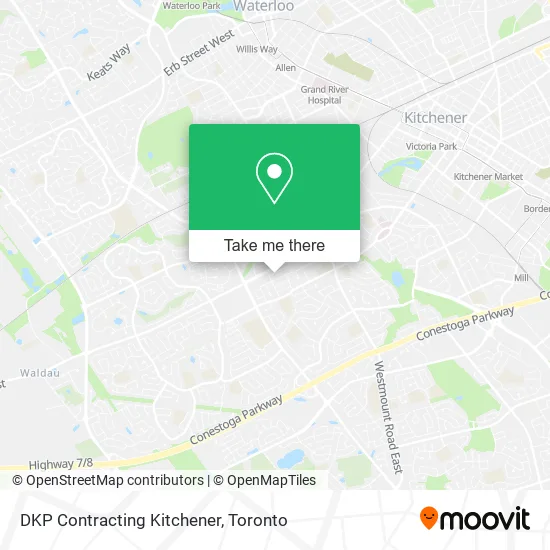 DKP Contracting Kitchener map
