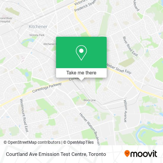 Courtland Ave Emission Test Centre map