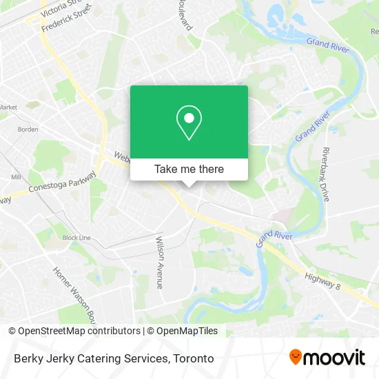 Berky Jerky Catering Services map