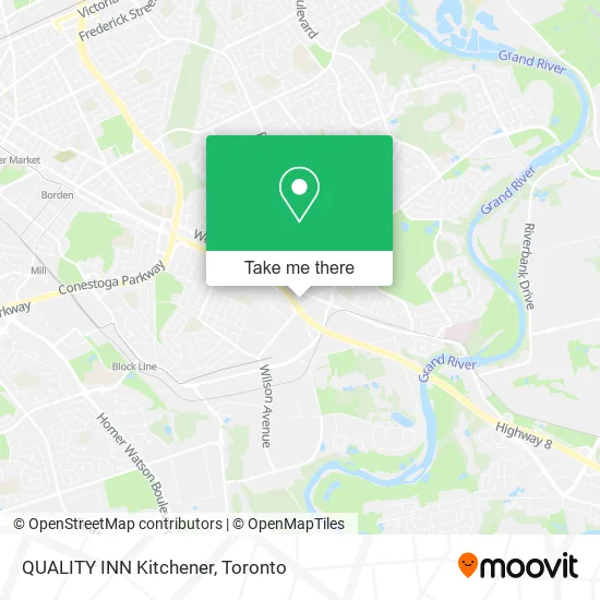 QUALITY INN Kitchener map