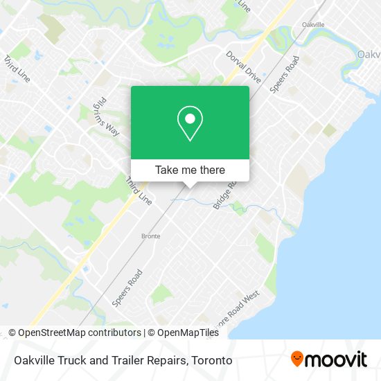 Oakville Truck and Trailer Repairs map