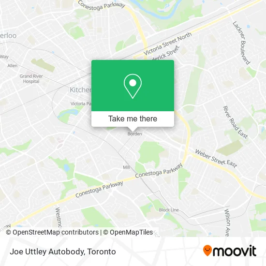 Joe Uttley Autobody map