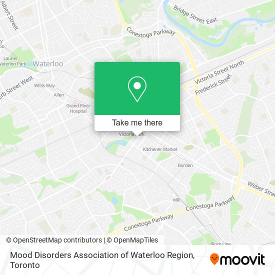 Mood Disorders Association of Waterloo Region map