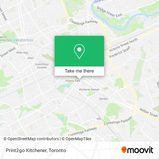 Print2go Kitchener map