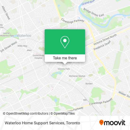 Waterloo Home Support Services map