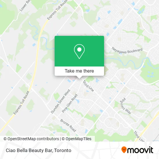 Ciao Bella Beauty Bar map