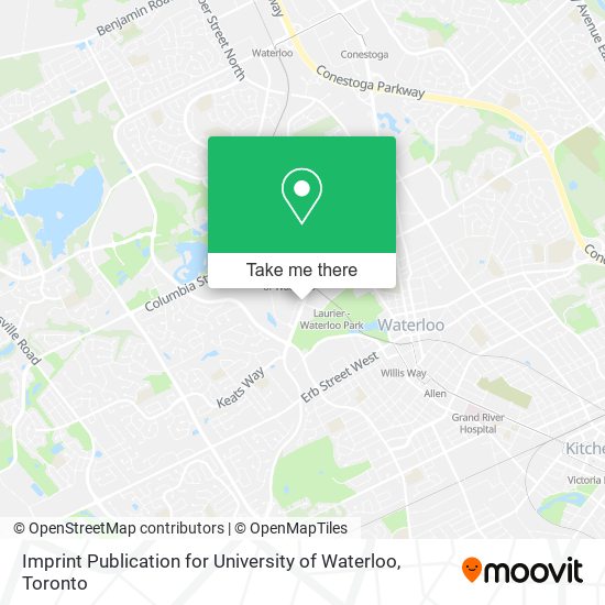 Imprint Publication for University of Waterloo map